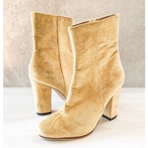 James Smith‎ Size 40 US 9 Women’s Crushed Velvet Marigold Brooklyn Boots #S92-3